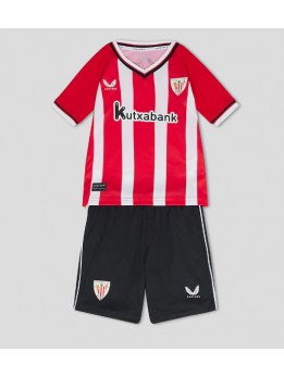 Otroški Nogometna dresi replika Athletic Bilbao Domači 2023-24 Kratek rokav (+ hlače)